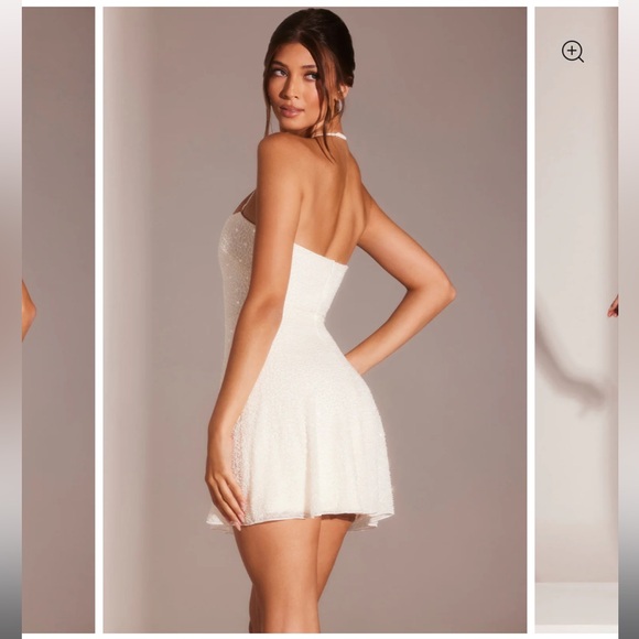 Oh Polly Salerno Embellished Mini Dress in White - Picture 2 of 5